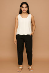 Women’s Black Straight Fit High-Rise Pants