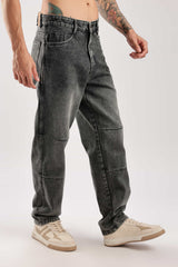 Vintage Grey Relaxed Fit Denim Jeans