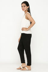 Women’s Black Straight Fit High-Rise Pants