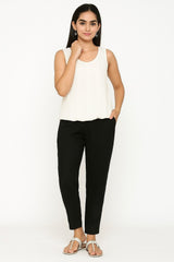 Women’s Black Straight Fit High-Rise Pants