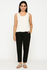 Women’s Black Straight Fit High-Rise Pants